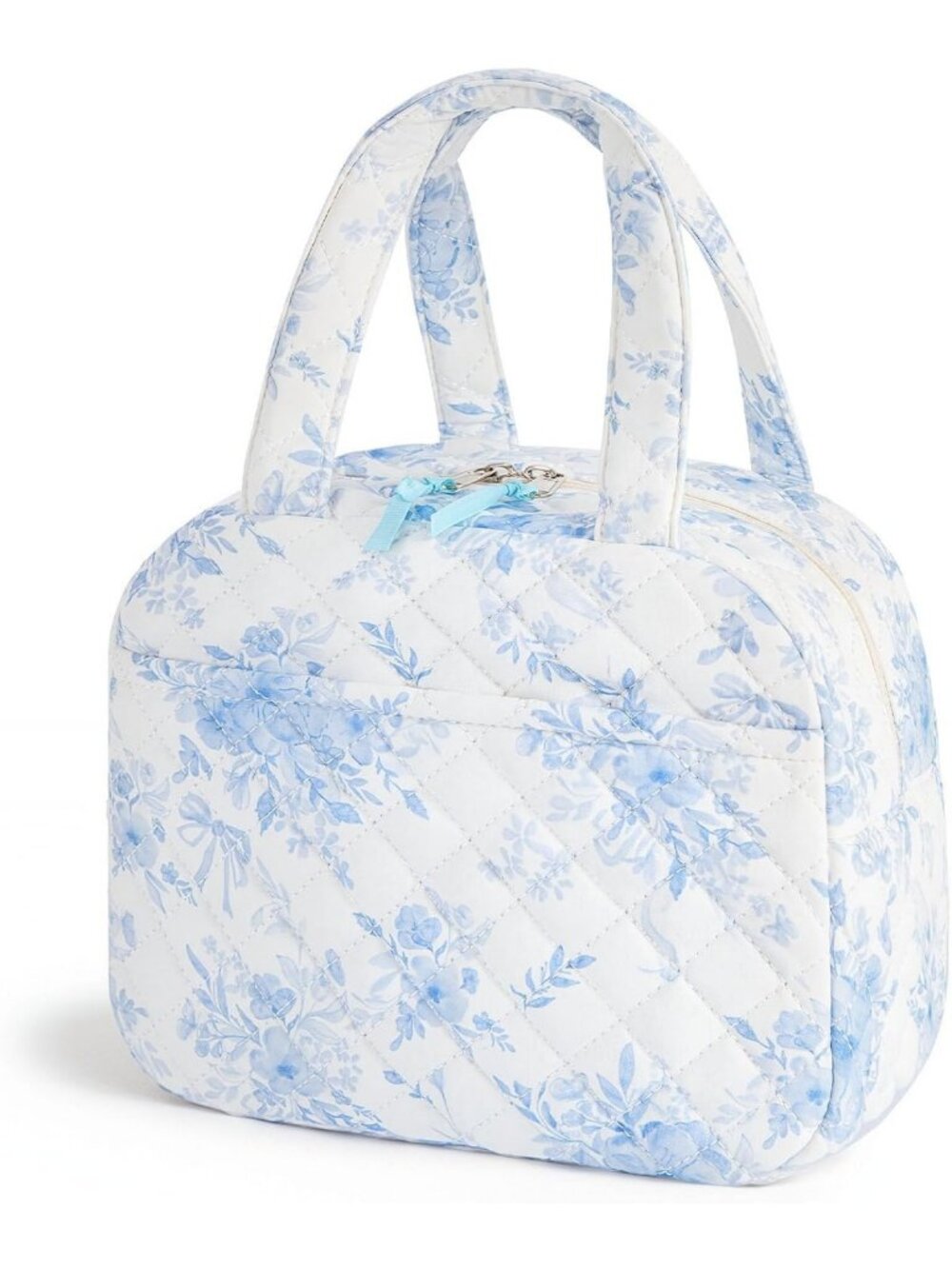 Cute Quilted Lunch Box for Women & Teens, Floral Design for Work, School, Travel